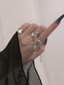 2 cái Chuỗi & Vòng Trang Trí Bướm - Bạc - Xem 1