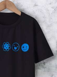 Boys Slogan Graphic Tee - Black - View 5