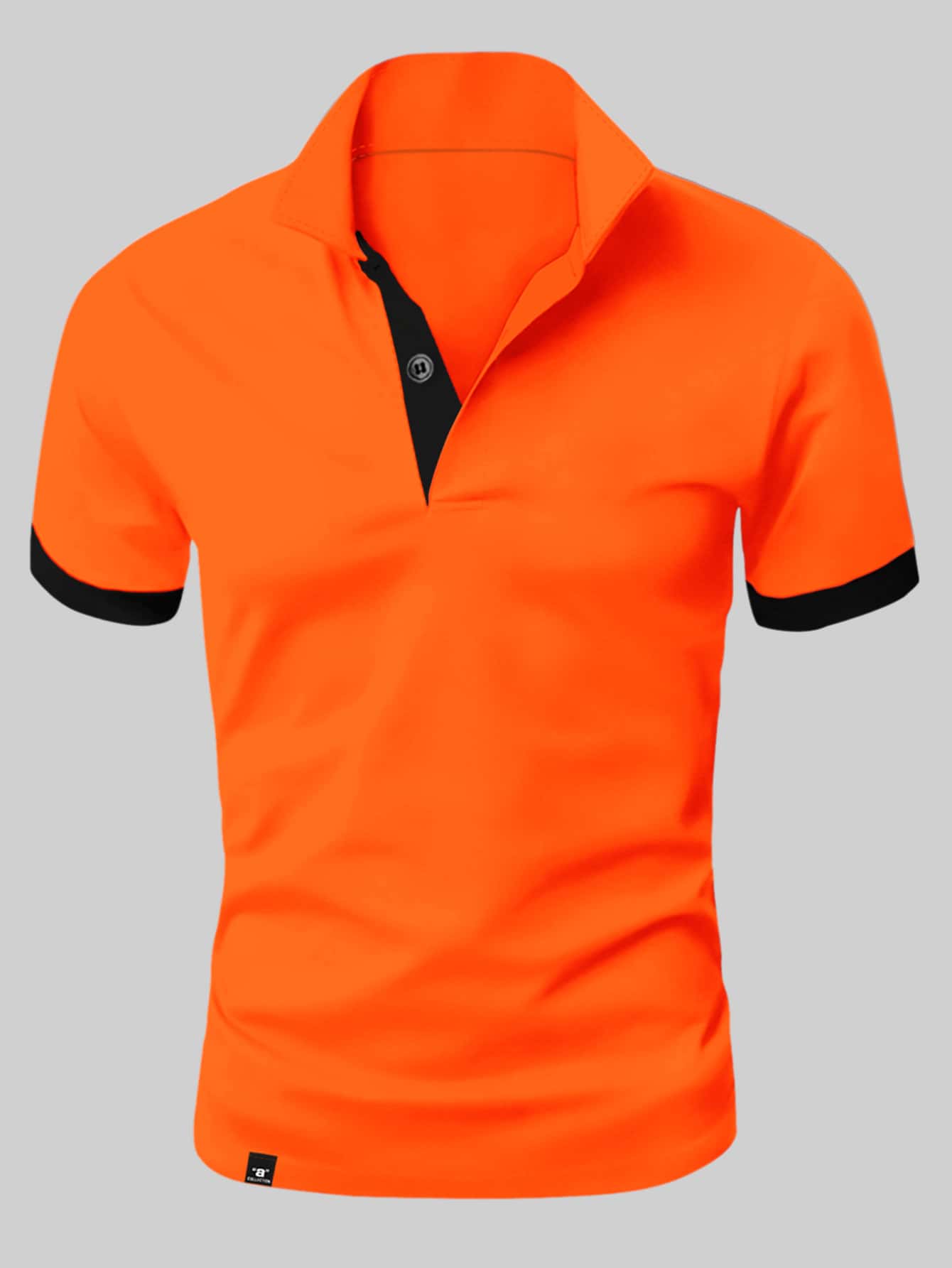 Manfinity Homme Men Contrast Trim Polo Shirt - Orange - View 1