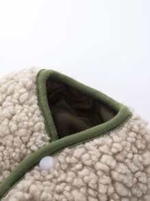 1pc Plush Pet Coat, Winter Dog Coat Pet Clothes For Small Medium Dogs & Cats - Multicolor - View 5