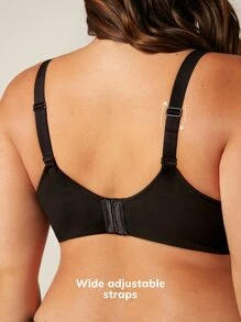 LUVLETTE Underwire Balconette Lounge Lightly Lined T-Shirt Bra - Black - View 3