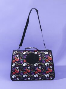 Halloween 1pc Pumpkin Print Pet Carrier Bag - Multicolor - View 4