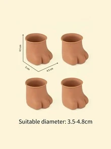 4pcs Paw Design Furniture Pad - Brown - View 3