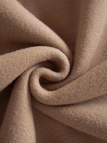 Manfinity Dauomo Men Solid Drawstring Pocket Detail Thermal Lined Sweatshirt - Mocha Brown - View 5