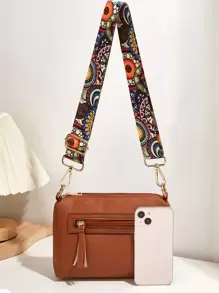 Không thấm nước, nhẹ, túi vuông trang trí tua rua họa tiết hình học thông thường dành cho nữ tuổi teen Sinh viên đại học, tân binh và nhân viên văn phòng Hoàn hảo cho văn phòng, đại học, công việc, kinh doanh, đi làm - màu nâu - Xem 4