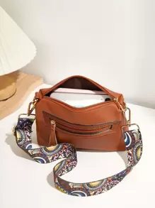 Không thấm nước, nhẹ, túi vuông trang trí tua rua họa tiết hình học thông thường dành cho nữ tuổi teen Sinh viên đại học, tân binh và nhân viên văn phòng Hoàn hảo cho văn phòng, đại học, công việc, kinh doanh, đi làm - màu nâu - Xem 5