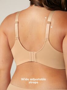 LUVLETTE Plus Wireless T-Shirt Bra Lounge Bra - Apricot - View 3