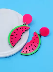 Fruit Design Drop Earrings - Multicolor - View 3