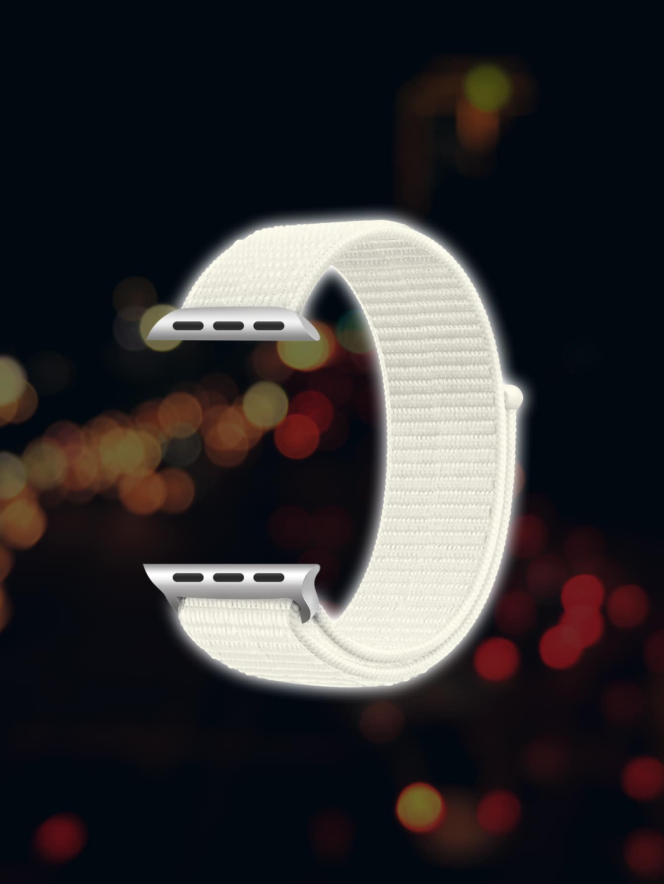 Dây đeo đồng hồ thể thao bằng nylon phát sáng, tương thích với các kích thước 38/40/41/42/44/45/46/49mm, dây đeo dệt bằng nylon màu trắng có thể điều chỉnh, thoáng khí, dành cho cả nam và nữ, tương thích với dòng Ultra 11/10/9/8/7/6/5/4/3/2/1 SE, thích hợp làm quà tặng cho học sinh nhân dịp tựu trường. - trắng - Xem 1