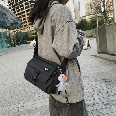 10대 소녀 여성 대학생, 신인 및 사무직 직장인용 카툰 매력이 있는 경량, 비즈니스 캐주얼 미니멀리스트 나일론 크로스바디 백 사무실, 대학, 직장, 비즈니스, 출퇴근, 야외 활동, 여행, 나들이에 적합합니다.