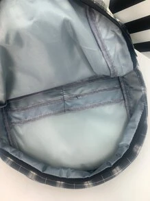 DAZY 1 件简约大容量格子背包，适合旅行、郊游、购物、校园，可容纳衣服、笔记本电脑、教科书 - 彩色 - 查看 4