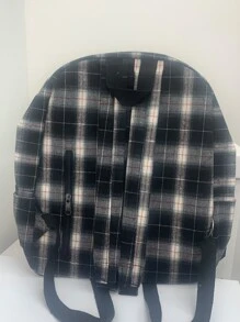 DAZY 1 件简约大容量格子背包，适合旅行、郊游、购物、校园，可容纳衣服、笔记本电脑、教科书 - 彩色 - 查看 7