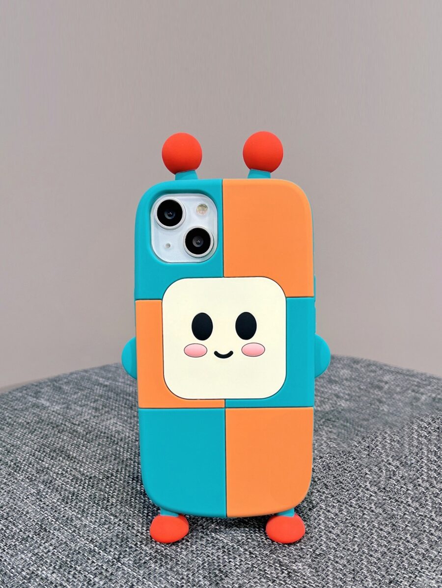 3d Funda para móvil con dibujos animados de robot - Multicolor - Ver 1