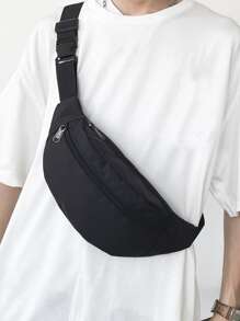 Stylish Multifunctional Men Minimalist Waist Bag Chest Bag Crossbody Bag Mobile Phone Bag For Outdoor Sports University Students Waist Bag, College Bag Multi-Functional Winter Fanny Pack Bum Bag Rider Bag Black Bag Large Capacity Vacation Travel Hip Bag Gifts For Men Valentine Day Travel Essentials Holiday Essentials Bag For Men Stickers Bags Summer Back To School Valentines Gifts Valentine Gifts For Men Bag Pack Belt Bag Spring School Supplies Small Bag For Men Body Bag For Men Belt Bag For Men - Black - View 1