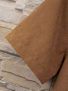 Manfinity Homme Men Letter Patched Detail Shirt Without Tee - Brown - View 4