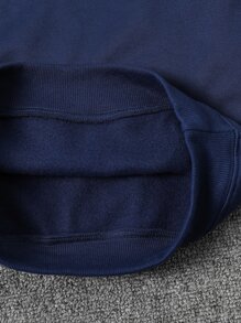 Bộ hai mảnh Trai Túi Đồ họa Lá thư Giải trí - Màu xanh hải quân - Xem 5