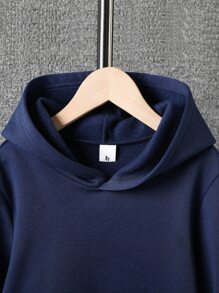 Bộ hai mảnh Trai Túi Đồ họa Lá thư Giải trí - Màu xanh hải quân - Xem 6