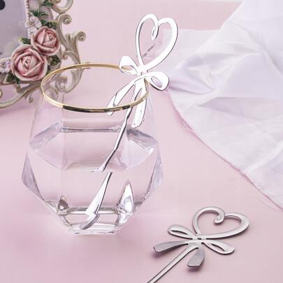 2 件心形设计搅拌勺学校用品，返校