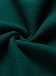 Manfinity Dauomo Men Round Neck Thermal Lined Sweatshirt - Dark Green - View 4