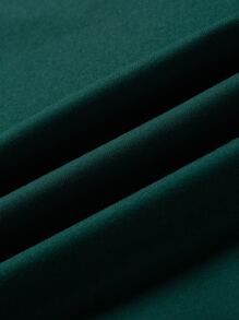 Manfinity Dauomo Men Round Neck Thermal Lined Sweatshirt - Dark Green - View 5