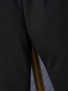 SHEIN Tween Boy 1pc Plaid Print Button Front Hooded Shirt & 1pc Sweatpants