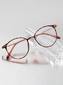 1 pieza Gafas de mujer con lentes transparentes de estilo minimalista y casual, adecuadas para salir, ir a la escuela, ir al trabajo - Multicolor - Ver 2