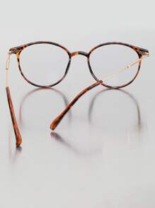 1 pieza Gafas de mujer con lentes transparentes de estilo minimalista y casual, adecuadas para salir, ir a la escuela, ir al trabajo - Multicolor - Ver 3