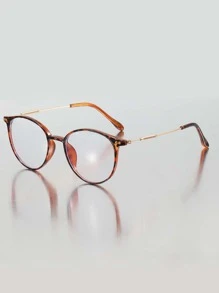 1 pieza Gafas de mujer con lentes transparentes de estilo minimalista y casual, adecuadas para salir, ir a la escuela, ir al trabajo - Multicolor - Ver 4