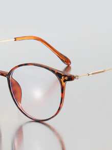 1 pieza Gafas de mujer con lentes transparentes de estilo minimalista y casual, adecuadas para salir, ir a la escuela, ir al trabajo - Multicolor - Ver 6