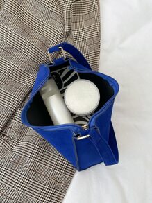 Neon Blue Bag Women Shoulder Bag, Blue - Royal Blue - View 6