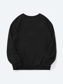 Tay Mills Figure Graphic Drop Shoulder Sweatshirt - Black - View 4