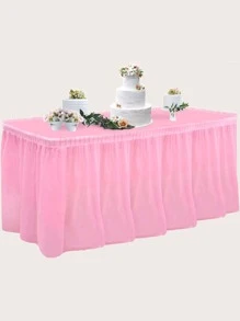 2 cái Váy bàn dùng một lần trơn - Hồng - Xem 2