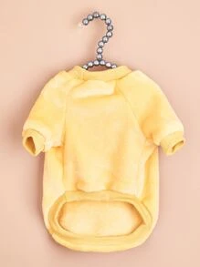 1入組字母圖案寵物運動衫 - 黃色 - 查看 4