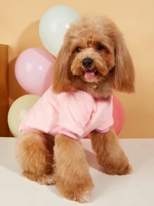 1入組字母圖案寵物運動衫 - 粉色 - 查看 4