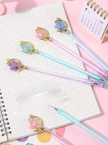 4 piezas Pluma de gel con diseño de estrella al azar - Multicolor - Ver 3