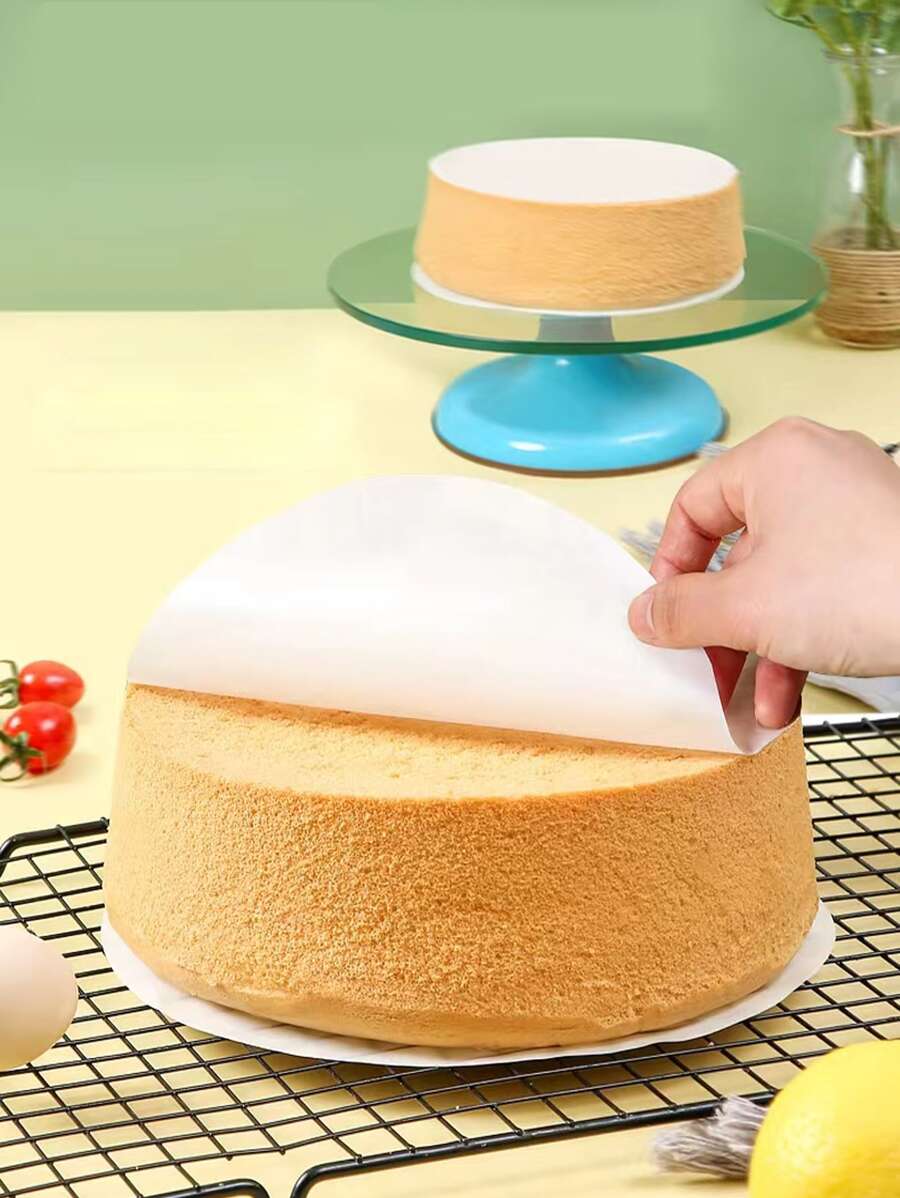 20 piezas Papel para hornear liso pastel - Blanco - Ver 1