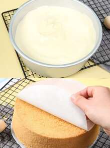 20 piezas Papel para hornear liso pastel - Blanco - Ver 4