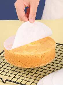 20 piezas Papel para hornear liso pastel - Blanco - Ver 5