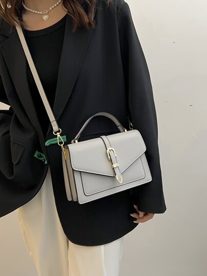 Quadratische Tasche mit Druckknopf