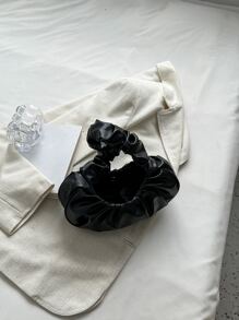 Túi Satchel có chi tiết xếp nếp nhẹ, giản dị dành cho doanh nhân dành cho nữ tuổi teen Sinh viên đại học, tân binh và nhân viên văn phòng Hoàn hảo cho văn phòng, trường đại học, công việc, kinh doanh, đi làm, ngoài trời, du lịch, đi chơi - màu đen - Xem 7