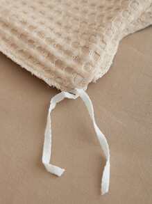 華夫鬆餅格紋被套套裝不附帶內芯 - 駝色 - 查看 8