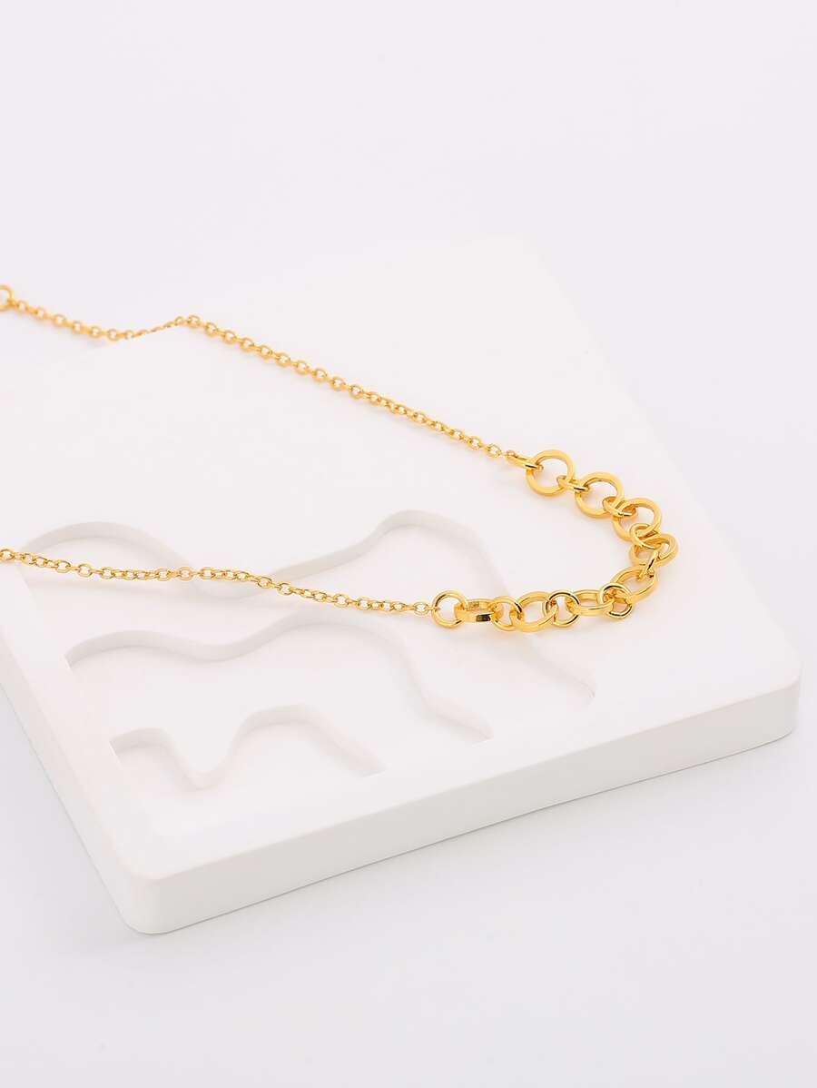 Circle Decor Bracelet - Yellow Gold - View 1