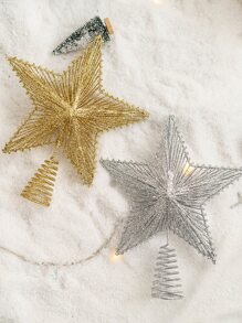 1入組隨機聖誕樹裝飾星星 - 彩色 - 查看 2