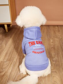 Tím Tươi Lá thư In Áo nỉ - Màu tím - Xem 1