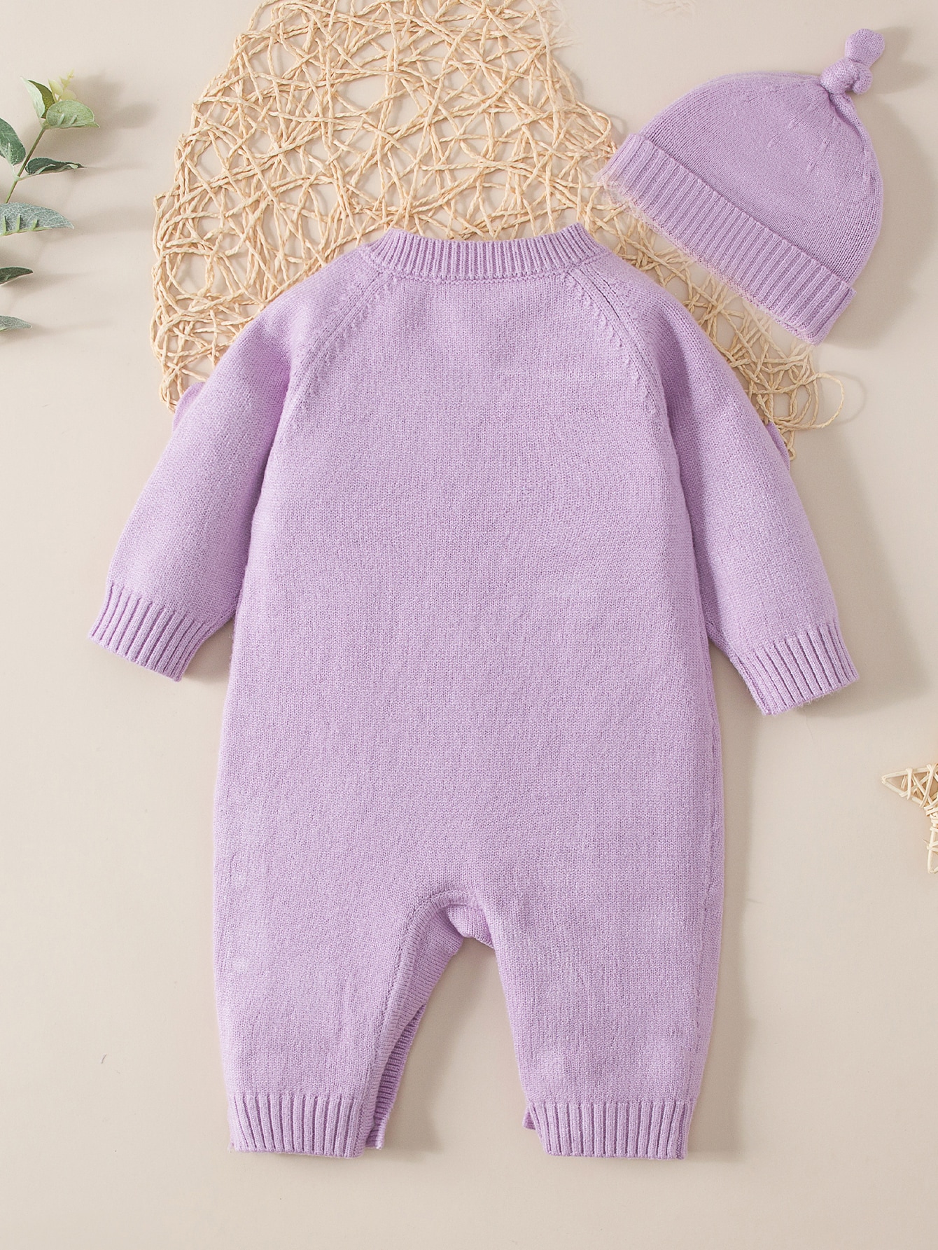 SHEIN Vintaside Kids بدلة جمبسوت محبوكة بأكمام رجل...