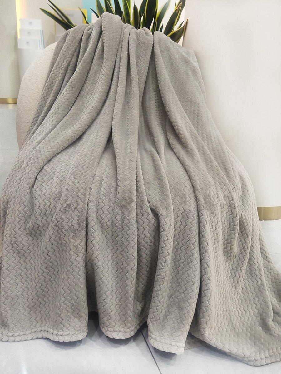 素色毯子 - 淺灰色 - 查看 1
