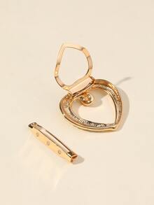 1 Nữ Kim Cương Giả Trang Trí Trái Tim Thiết Kế Tinh Tế Khóa Khăn Cho Trang Trí Hàng Ngày - Vàng - Xem 2