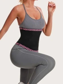 Sports Outdoor PU Sports Sweat Belt Shapewear Waist Trainer Corset - Multicolor - View 3