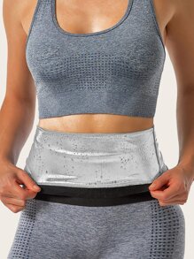 Cinturón Deportivo De Sudor De Pu De Poliuretano Modelador De Forma Corset Entrenador De Cintura - Plateado - Ver 7