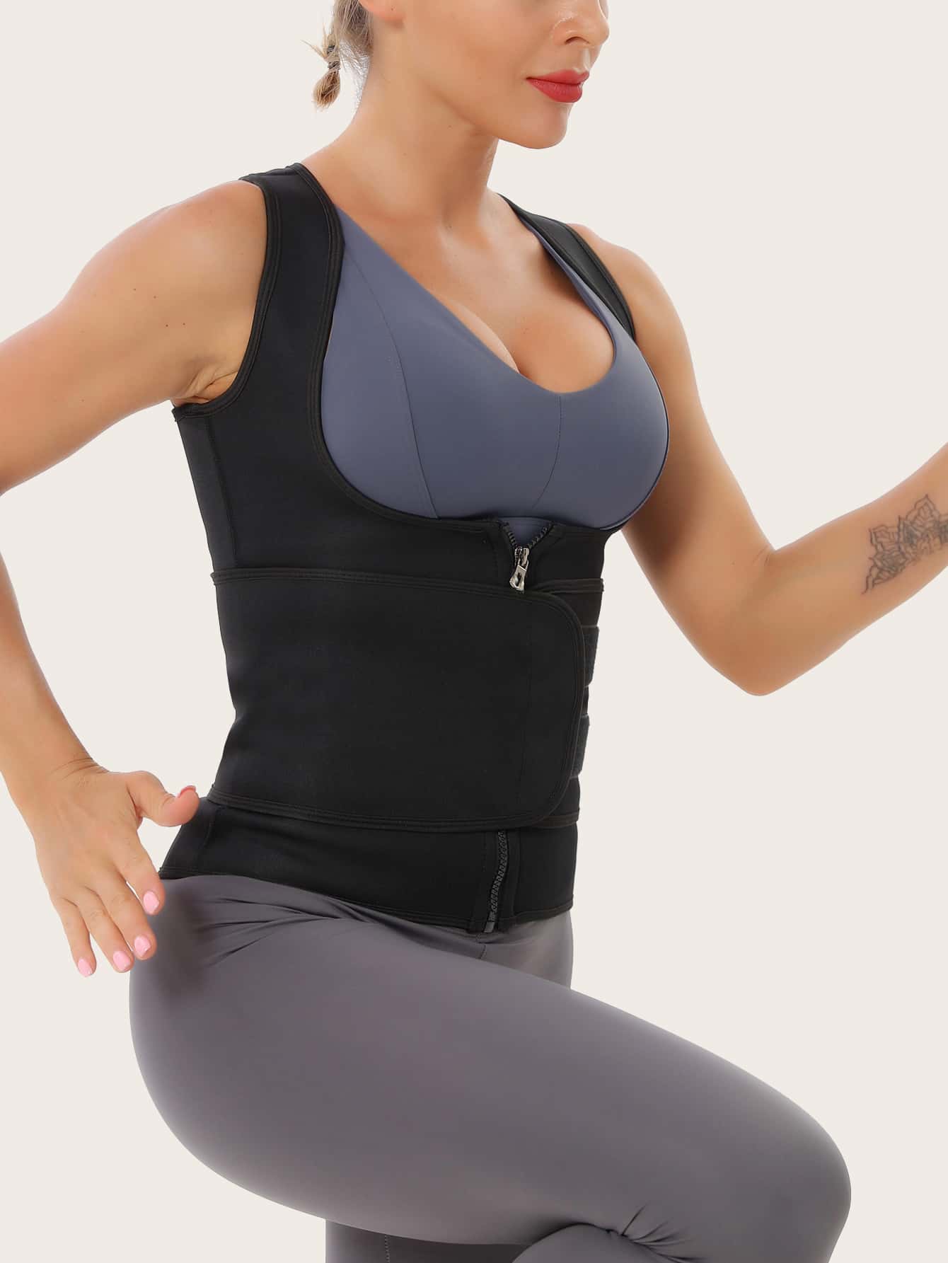 Synthetic Rubber Hookandloop Fastener & Zip Corset Shapewear SHEIN USA